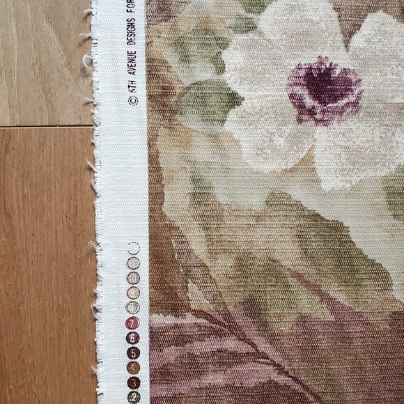 5th Ave Designs Covington Quality Floral Upholstery Fabric NEW 54" x 8 yds Mauve - Picture 7 of 12